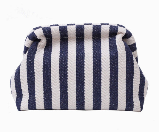 Striped Makeup Pouch