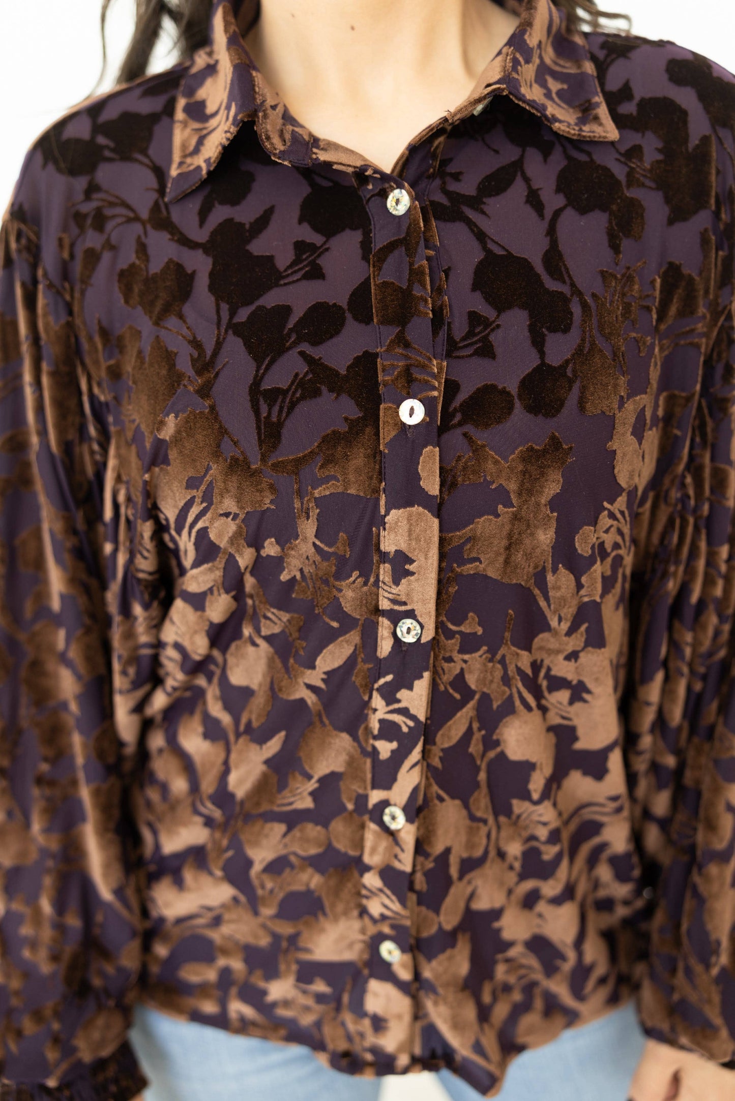 CHOCOLATE VELVET TOP