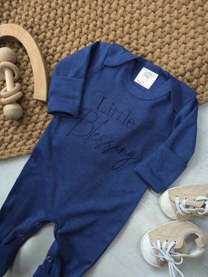 Little Blessing Blue Baby Romper
