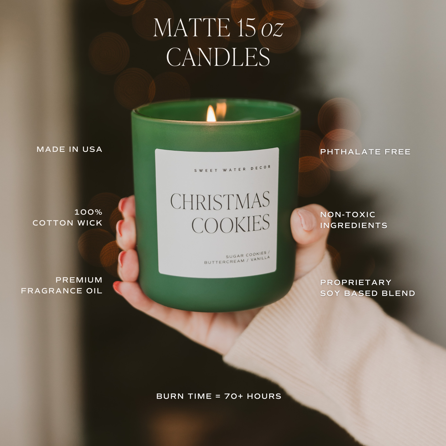 Home for the Holidays 15 oz Soy Candle, Matte Jar