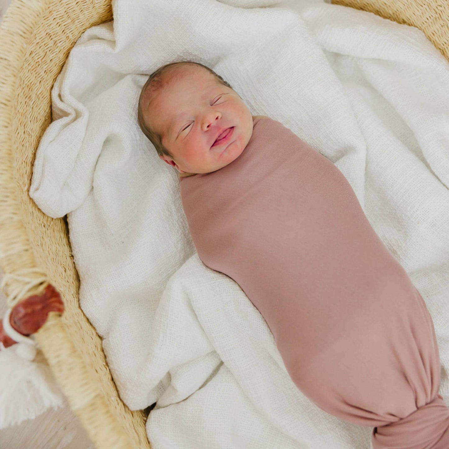 Knit Swaddle Blanket - Pecan