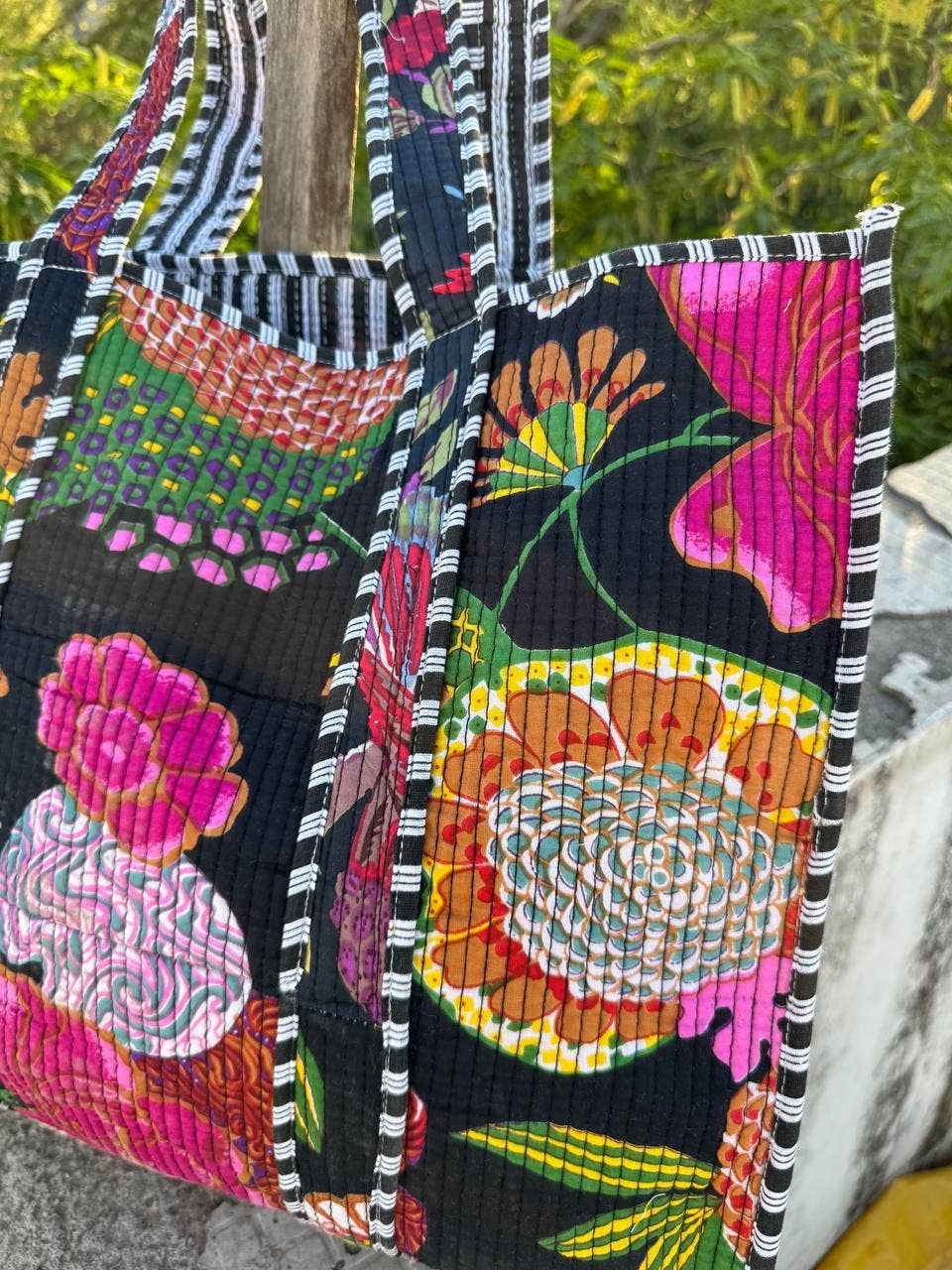 Tropicana Cotton Quilted Tote