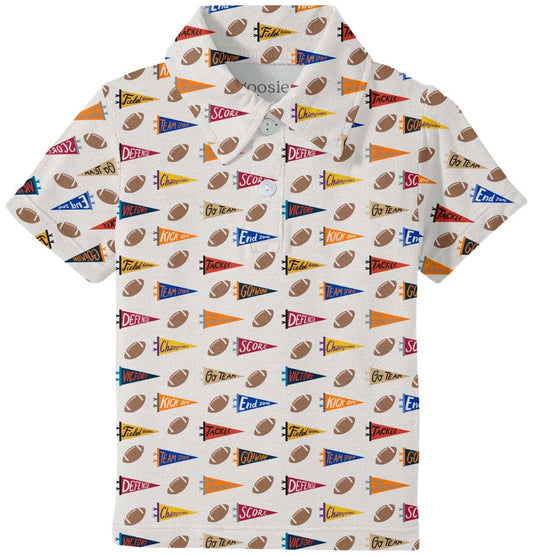 Varsity Football Flags - SS Polo Shirt
