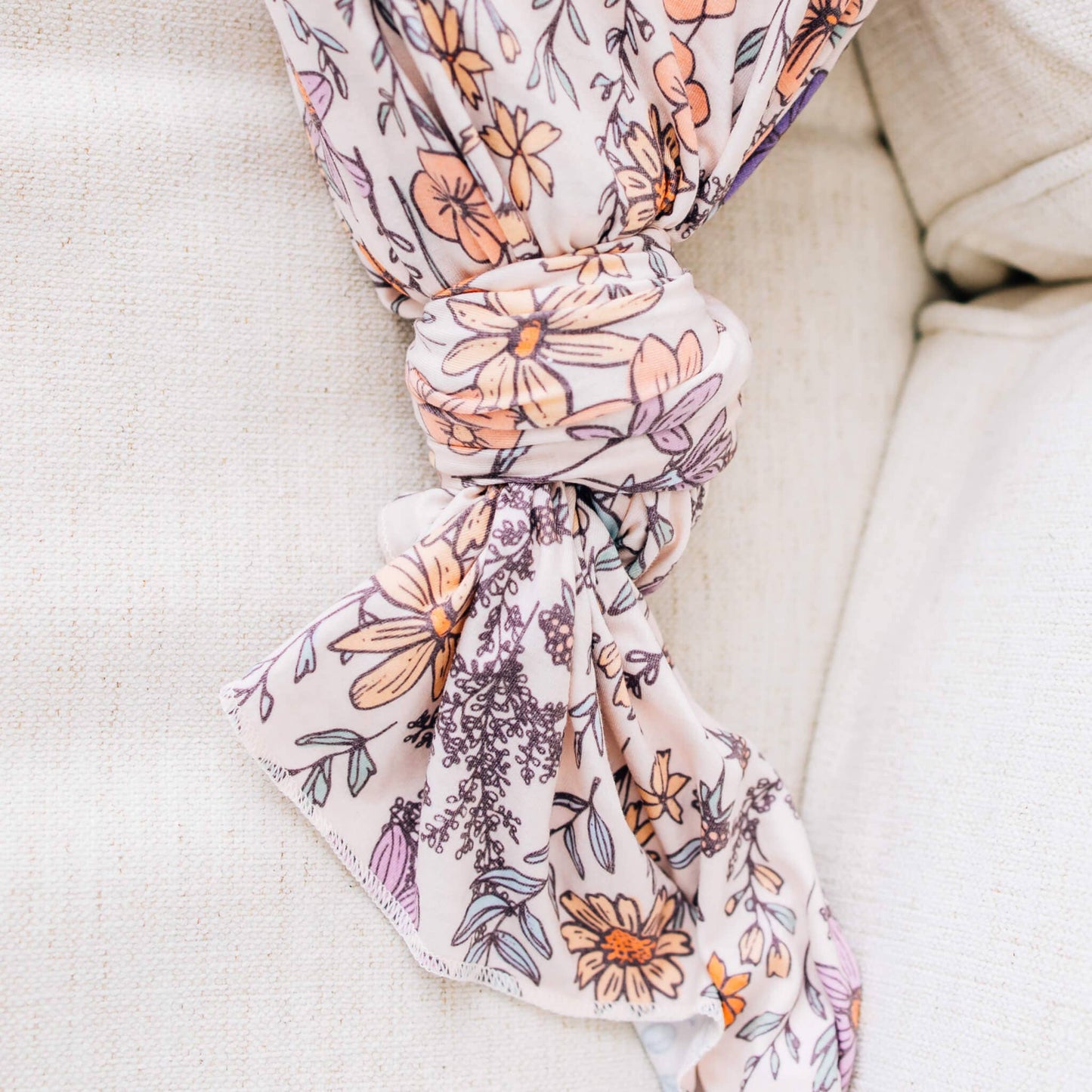 Knit Swaddle Blanket - Flora
