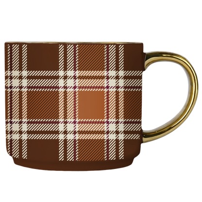 *NEW* Brown Plaid Coffee Mug - Fall Decor & Gifts