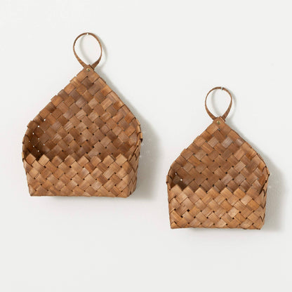 Hanging Grass Wall Basket Duo