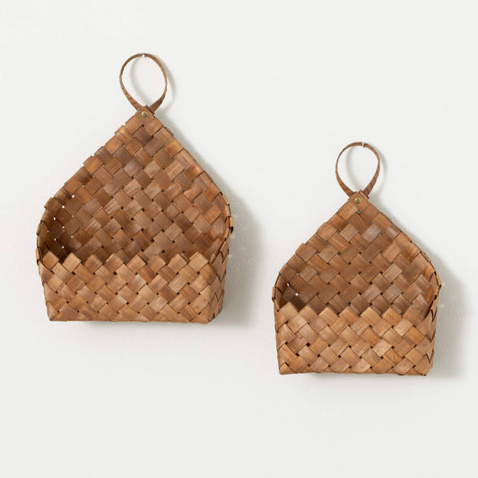 Hanging Grass Wall Basket Duo