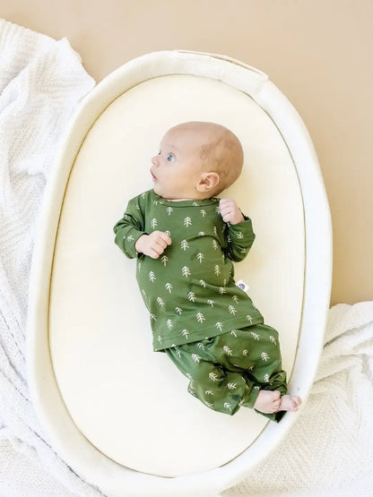 Christmas Tree 2pc Toddler Kids Green Bamboo Pajamas PJs